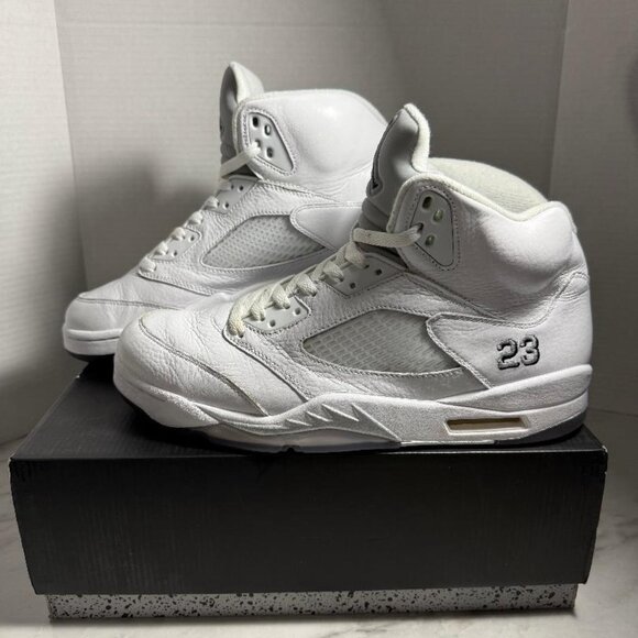 Jordan 5 Retro Metallic White sz: 11.5 Excellent Condition non-og box - Picture 3 of 9